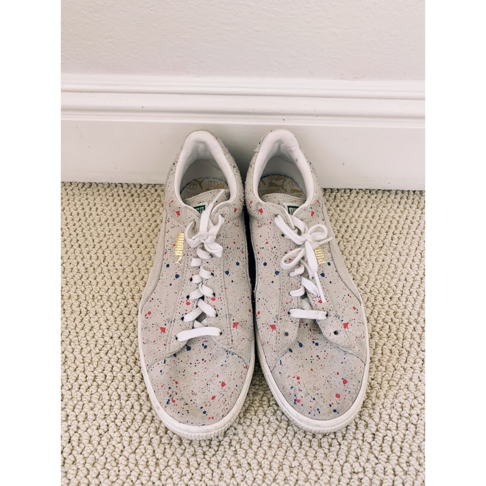 Puma paint splatter sneakers